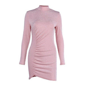 Pink Long Sleeve Sparkling Dress/Top