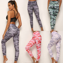 Load image into Gallery viewer, New   Fitstyle  camouflage wrinkle hip lifting fitness pants Yoga Pants Leggings
