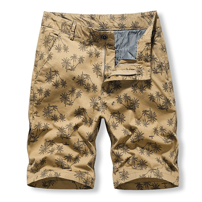 EBay casual shorts men's outdoor sports pure cotton washed overalls versatile five point pants