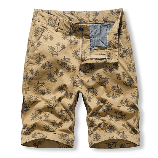 EBay casual shorts men's outdoor sports pure cotton washed overalls versatile five point pants