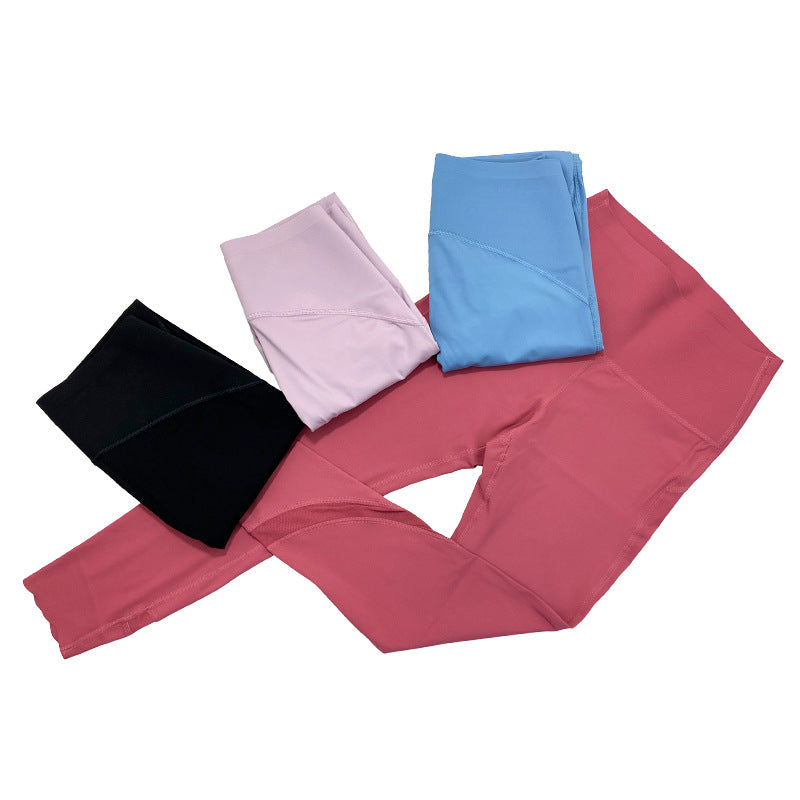 Cropped Tights Hip-Lift and Belly Shaping Fitness Pants Slimming outside Wear Running Yoga Sports Pants Seamless Lounge Pants