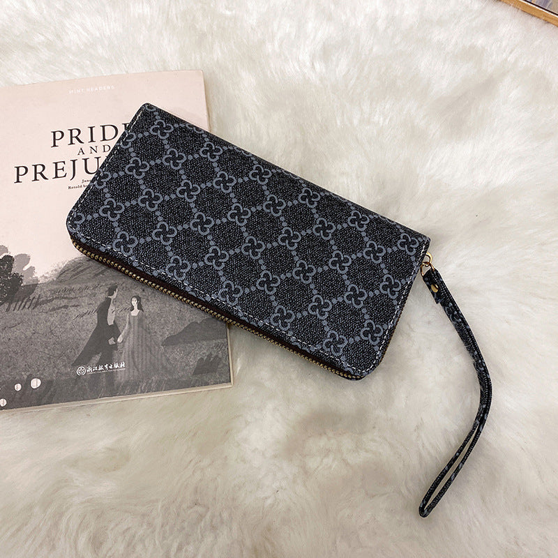New fashion trend all-match high-end European and American long pattern wallet simple large-capacity ladies wallet