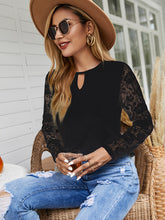 Load image into Gallery viewer, Lace Splice Long Sleeve Top
