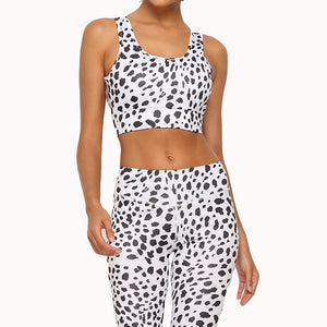 Popular spotted dog print Yoga suit leisure sports fitness women's wear