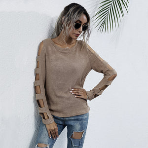 Round Neck Long Sleeve Casual Shirt