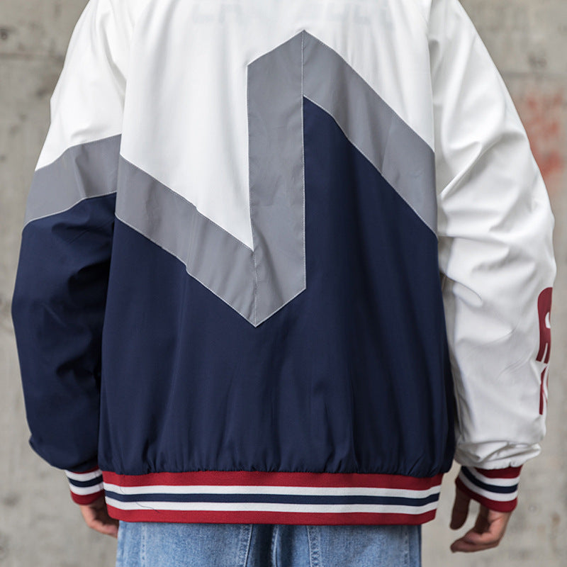 Men and Women's Sports Jacket Reflective Night Visual Leader Ball Service Student Loose Casual Coat Men