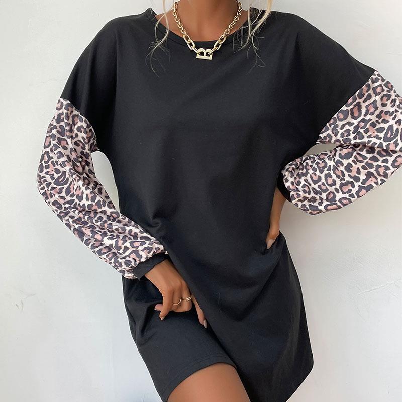 Casual Round Neck Long Sleeve Dress