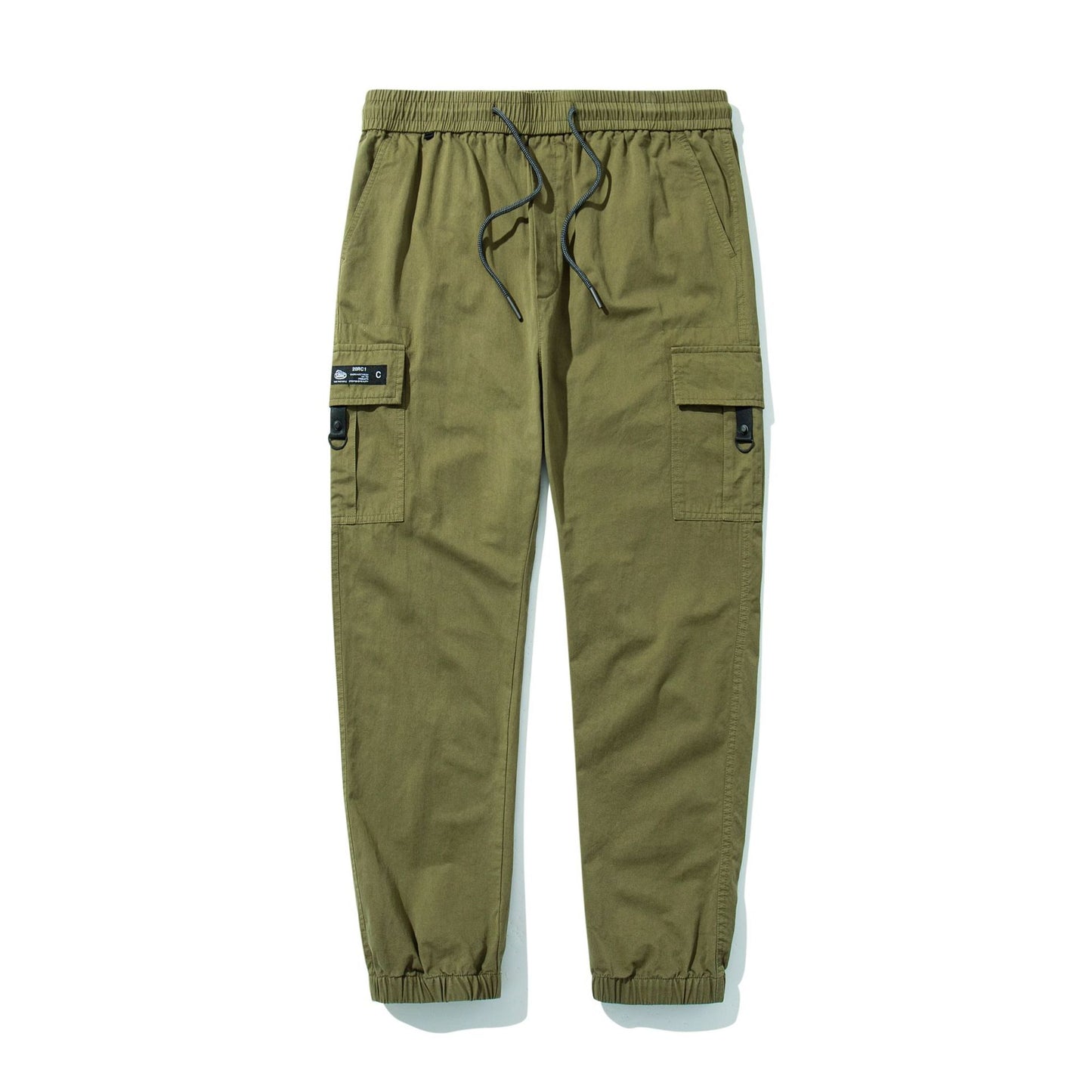 Overalls: Men's new  style trend pure color loose thin Multi Pocket casual pants