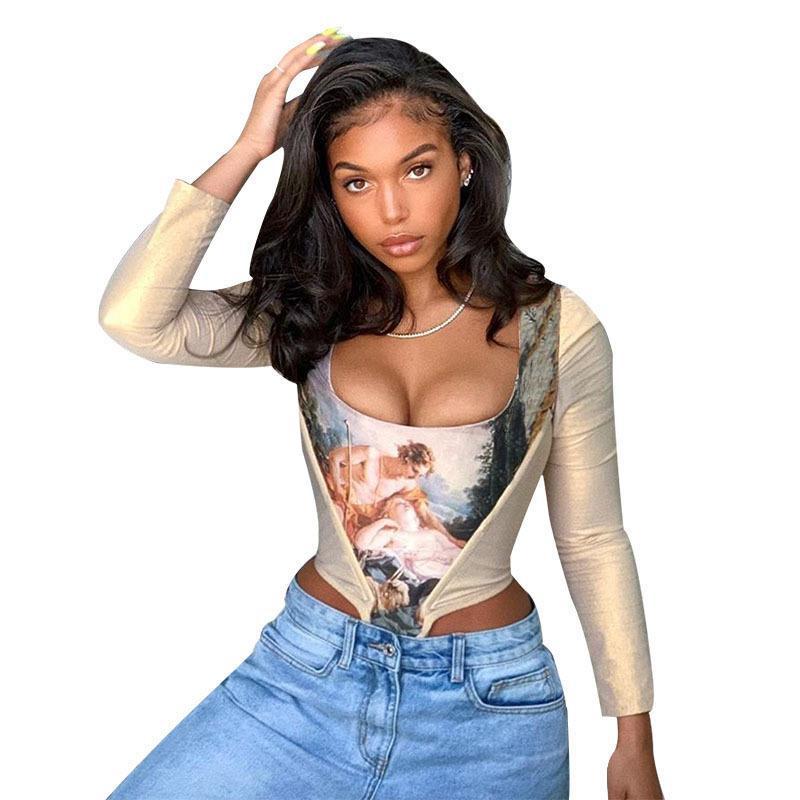 Sleeveless Long Sleeve Square Neck Top