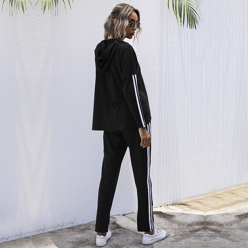 New black trousers long sleeved sweater sportswear women's one