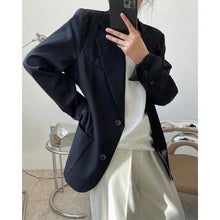 Load image into Gallery viewer, Spring new European and American trendyborn main wind wide shoulders in suits, loose thin thin, casual jacket

