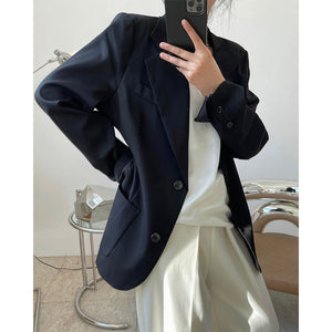 Spring new European and American trendyborn main wind wide shoulders in suits, loose thin thin, casual jacket
