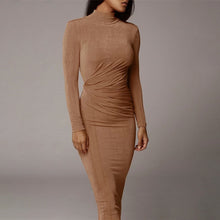 Load image into Gallery viewer, High Neck Long Sleeve Dress
