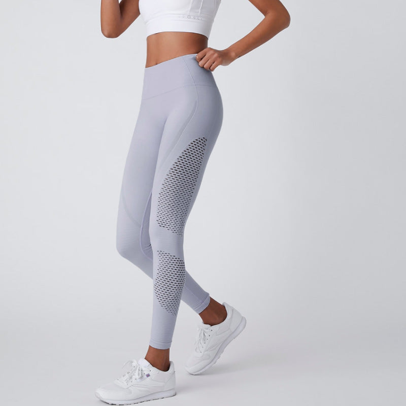 Fitstyle Yoga Clothes Fitness Running Nylon Quick-Drying Moisture Wicking Mesh Breathable Women Pants