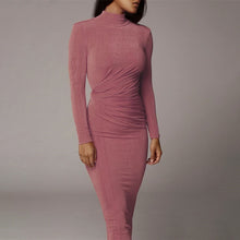 Load image into Gallery viewer, High Neck Long Sleeve Dress

