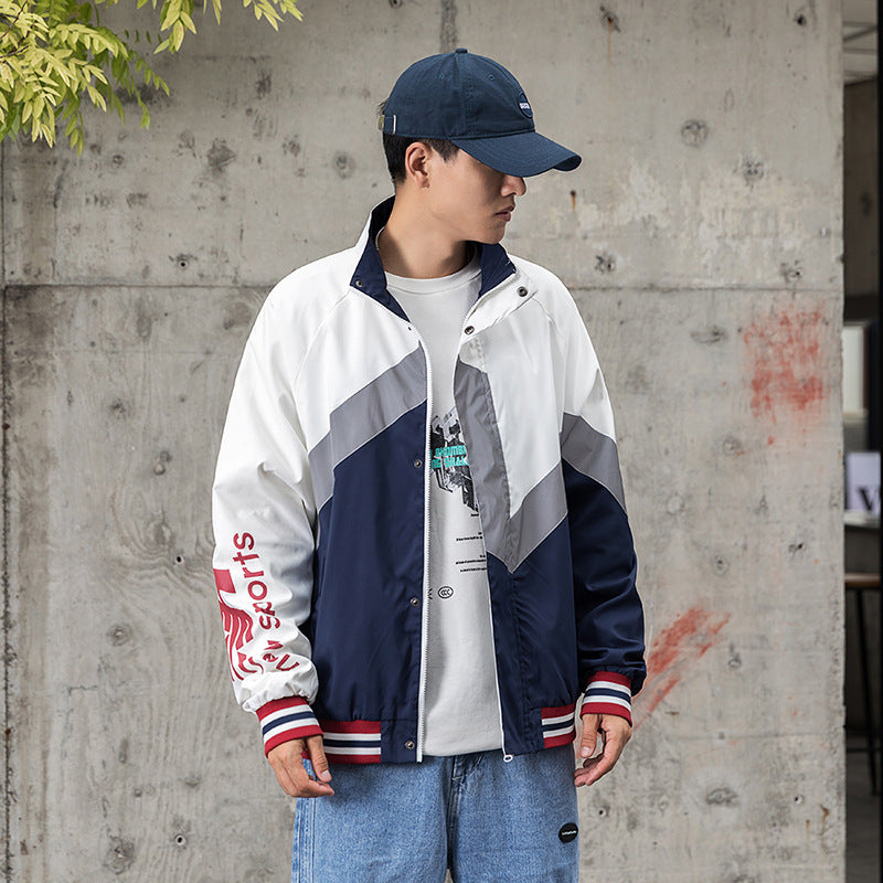 Men and Women's Sports Jacket Reflective Night Visual Leader Ball Service Student Loose Casual Coat Men