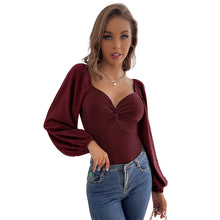 Load image into Gallery viewer, Long Sleeved V-neck Pullover BODYSUIT
