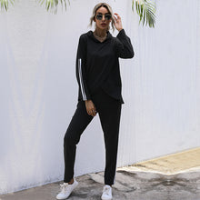 Load image into Gallery viewer, New black trousers long sleeved sweater sportswear women&#39;s one

