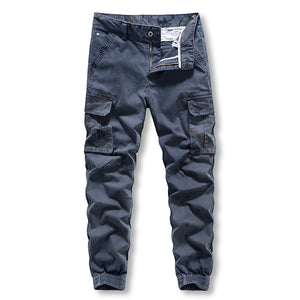 Casual pants: Men's work clothes trend, solid color, camouflage, Multi Pocket sports, washing work clothes