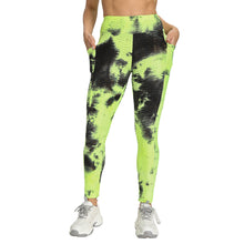 Load image into Gallery viewer, Fitstyle high waist hip lifting fitness tie dyed jacquard Side Pocket Yoga Pants
