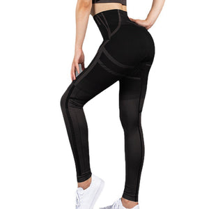Spot  seamless knitted high elastic high waist hip lifting leisure fast drying tights fitness sports Yoga Pants