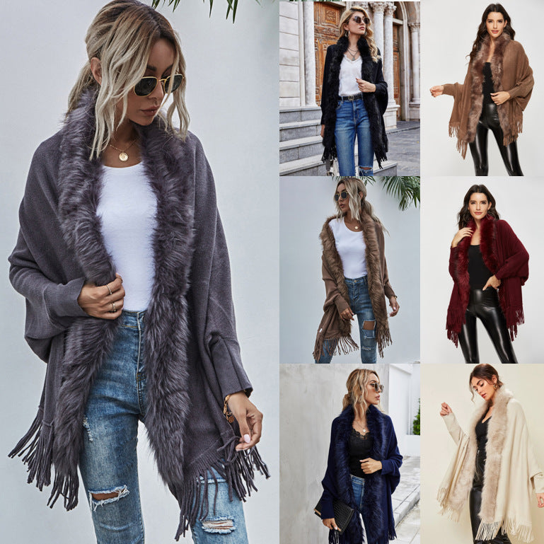 Wool Collar Cardigan