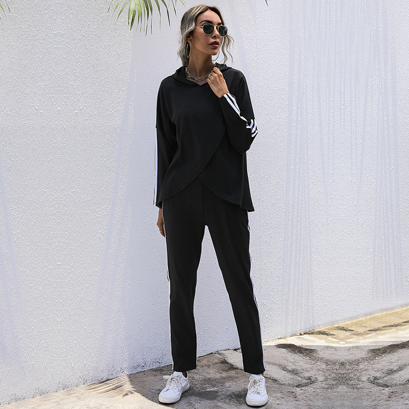 New black trousers long sleeved sweater sportswear women's one