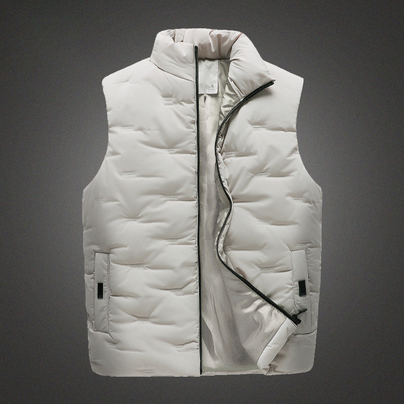 Men's Hooded Thickened Down Cotton Tank Top Plus Size