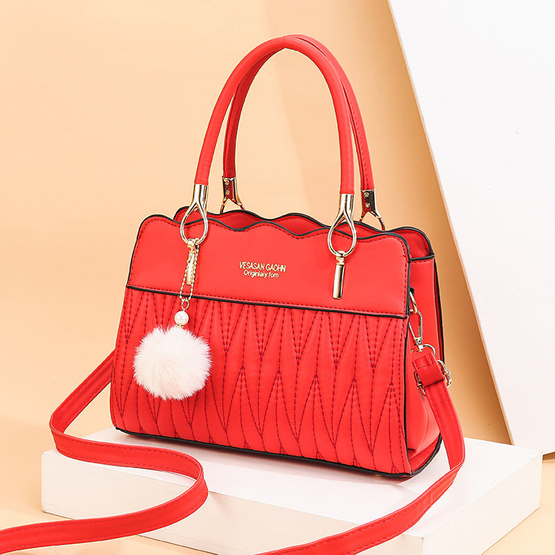 ladies large capacity shoulder bag middle-aged Messenger lubricant handbags supply wholesale
