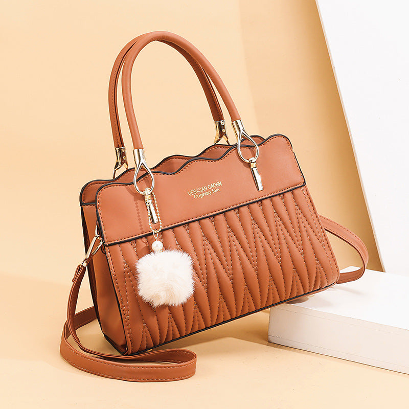 ladies large capacity shoulder bag middle-aged Messenger lubricant handbags supply wholesale