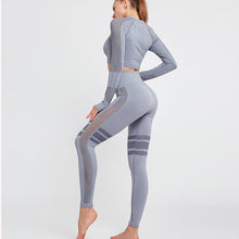Load image into Gallery viewer, Long Sleeve Slim Fit Yoga Suit
