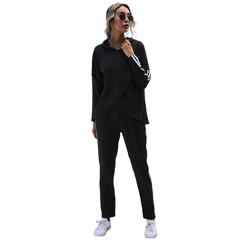 New black trousers long sleeved sweater sportswear women's one