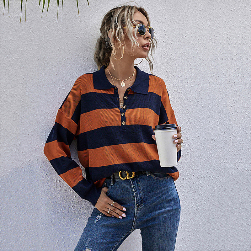 Leisure Round Neck Long Sleeve Pullover Shirt