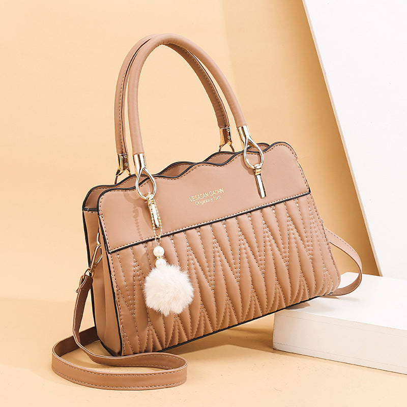 ladies large capacity shoulder bag middle-aged Messenger lubricant handbags supply wholesale