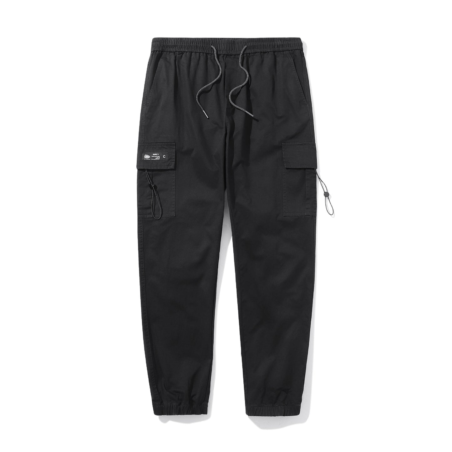 Overalls: Men's new  style trend pure color loose thin Multi Pocket casual pants