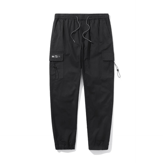 Overalls: Men's new  style trend pure color loose thin Multi Pocket casual pants
