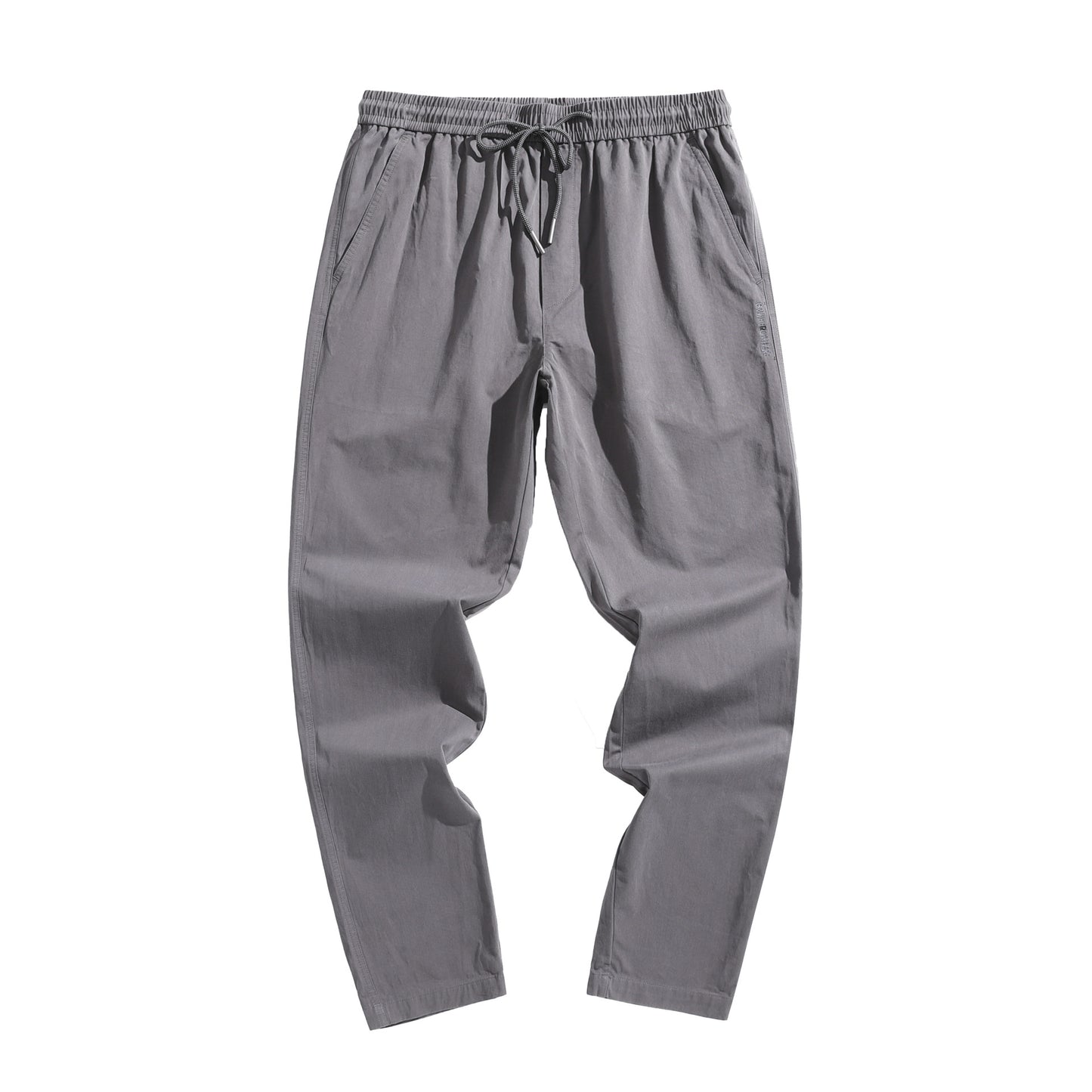 Work wear pants: Men's new Korean style trend, pure color, loose and thin, drawstring, elastic waist, casual pants