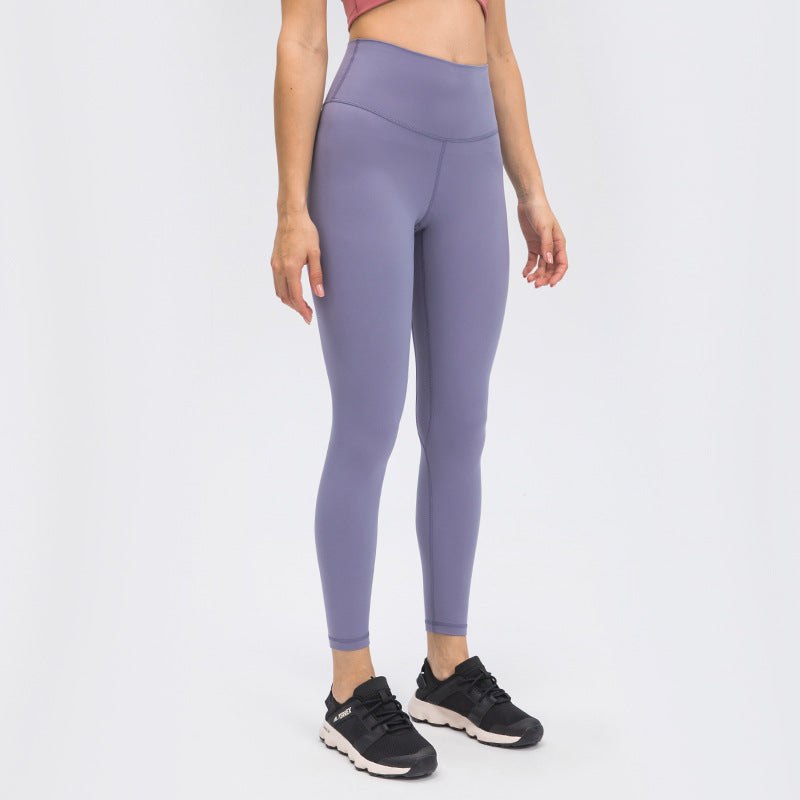Fitstyle New  Nude Feel Yoga Pants Women High Waist Hip Lift Running Tight Stretch Exercise Workout Pants