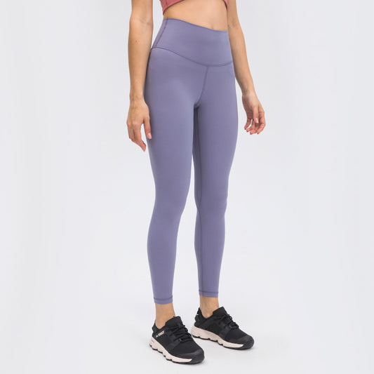 Fitstyle New  Nude Feel Yoga Pants Women High Waist Hip Lift Running Tight Stretch Exercise Workout Pants