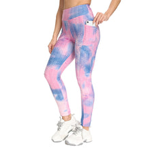 Load image into Gallery viewer, Fitstyle high waist hip lifting fitness tie dyed jacquard Side Pocket Yoga Pants
