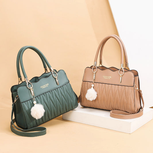 ladies large capacity shoulder bag middle-aged Messenger lubricant handbags supply wholesale