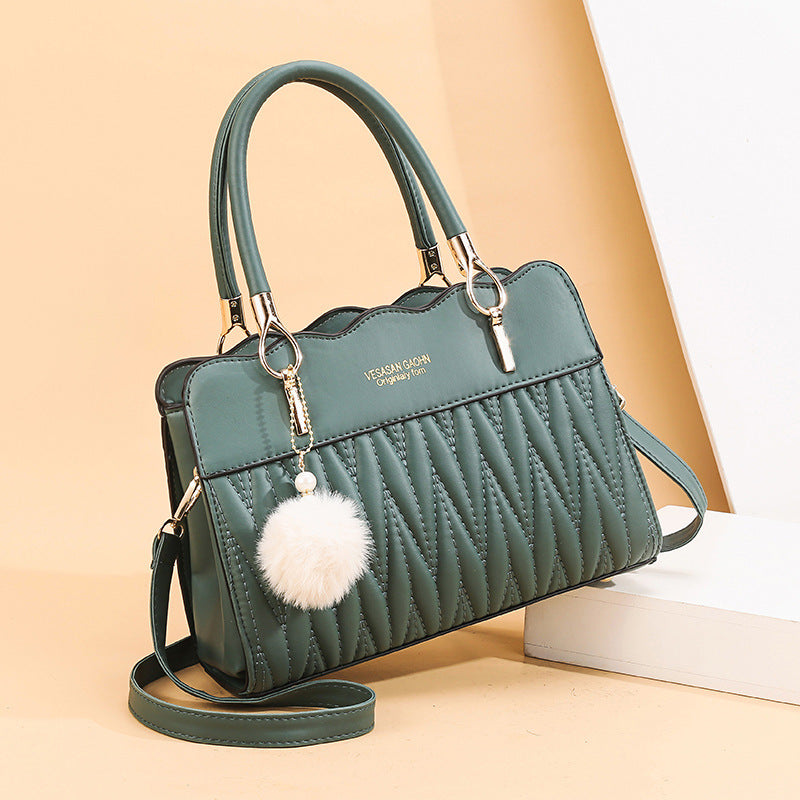 ladies large capacity shoulder bag middle-aged Messenger lubricant handbags supply wholesale