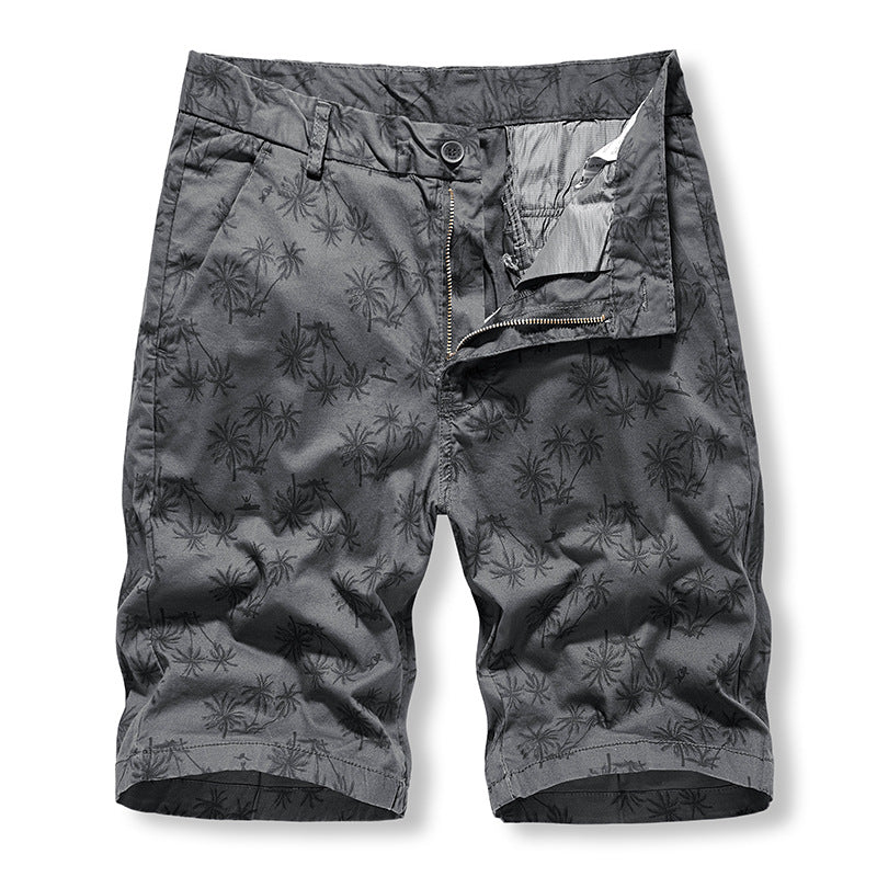 EBay casual shorts men's outdoor sports pure cotton washed overalls versatile five point pants