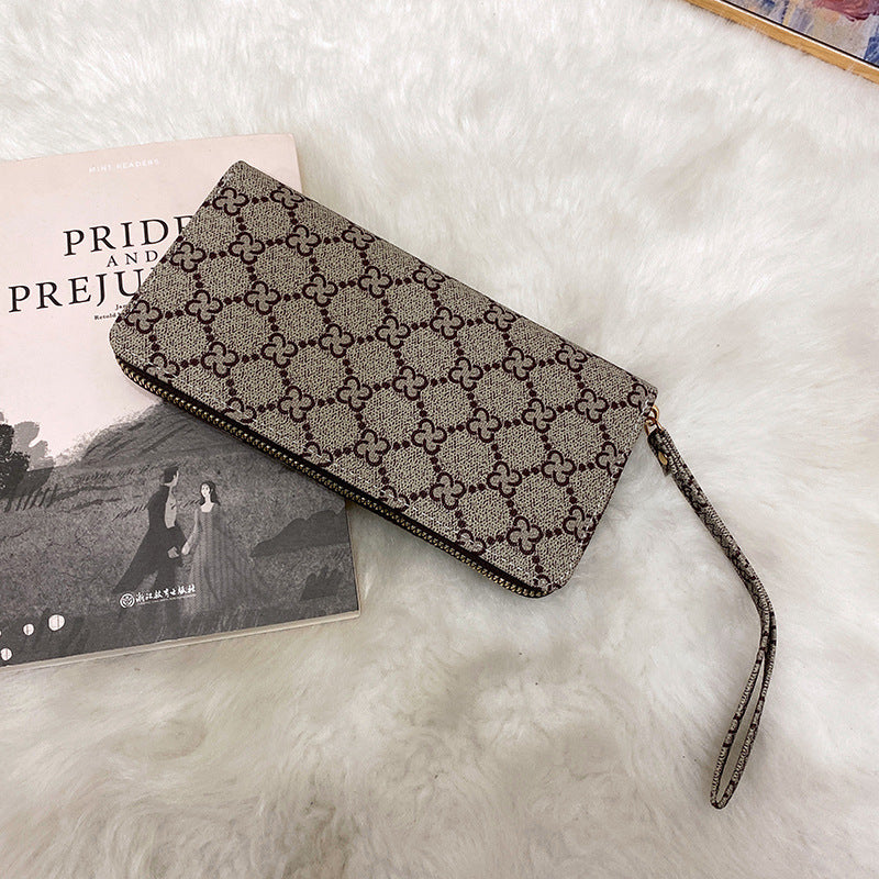 New fashion trend all-match high-end European and American long pattern wallet simple large-capacity ladies wallet