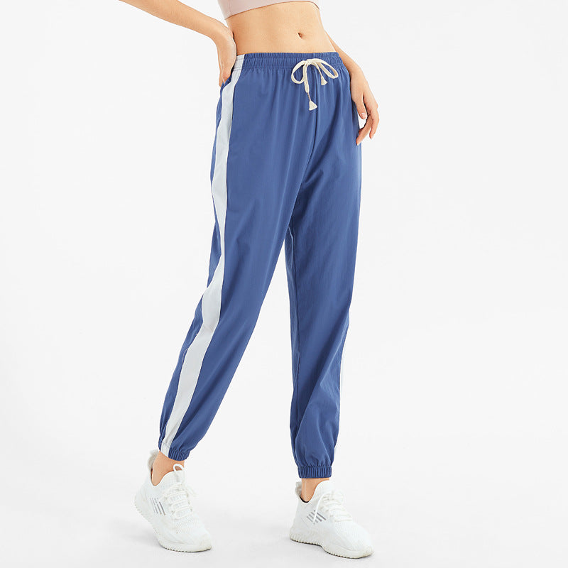 Spring and Summer Thin Quick-Drying Track Pants Women Harem Casual Solid Color Loose Tappered Running Fitness Cropped Yoga Pants