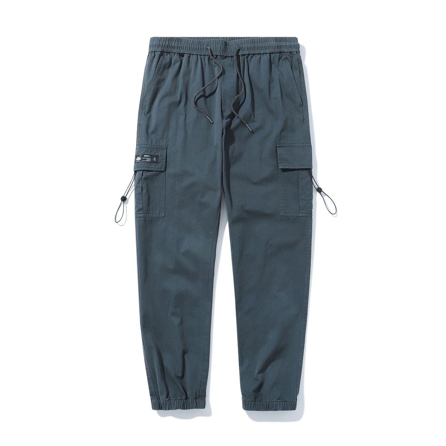 Overalls: Men's new  style trend pure color loose thin Multi Pocket casual pants
