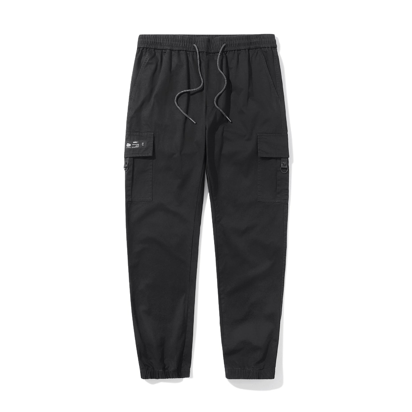 Overalls: Men's new  style trend pure color loose thin Multi Pocket casual pants
