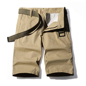 Work Shorts: Men's new fashion, versatile, washed solid color six point sports pants, casual men's pants
