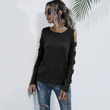 Load image into Gallery viewer, Round Neck Long Sleeve Casual Shirt
