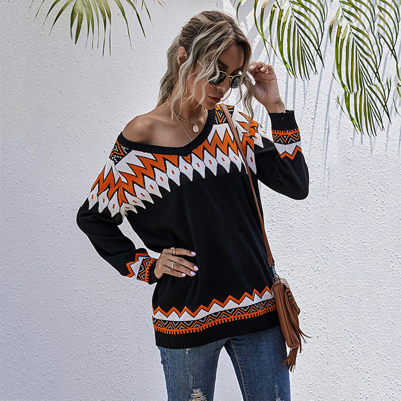 Leisure V Neck Long Sleeve Pullover Shirt